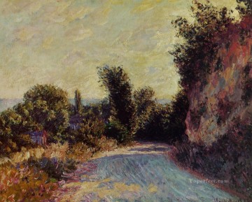  Giverny Oil Painting - Road near Giverny Claude Monet